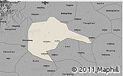 Shaded Relief 3D Map of Daxing, darken, desaturated
