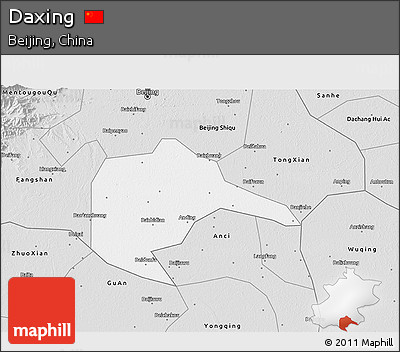 Silver Style 3D Map of Daxing