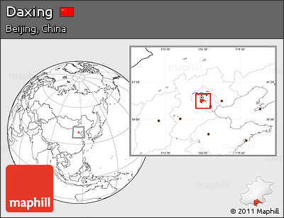 Blank Location Map of Daxing