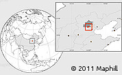 Blank Location Map of Daxing, highlighted country, highlighted parent region