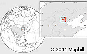 Blank Location Map of Daxing, highlighted country