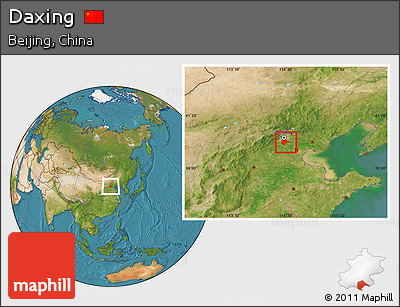 Satellite Location Map of Daxing