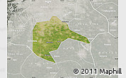 Satellite Map of Daxing, lighten, semi-desaturated