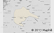 Shaded Relief Map of Daxing, desaturated