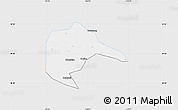 Silver Style Map of Daxing, single color outside