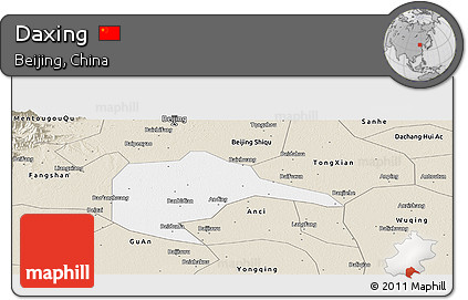 Classic Style Panoramic Map of Daxing