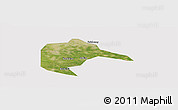 Satellite Panoramic Map of Daxing, cropped outside