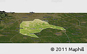 Satellite Panoramic Map of Daxing, darken