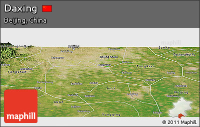 Satellite Panoramic Map of Daxing