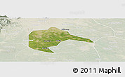 Satellite Panoramic Map of Daxing, lighten