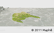 Satellite Panoramic Map of Daxing, lighten, semi-desaturated