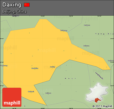 Savanna Style Simple Map of Daxing