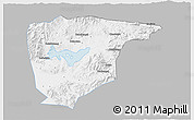 Gray 3D Map of Miyun, single color outside
