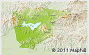 Physical 3D Map of Miyun, lighten