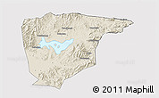 Shaded Relief 3D Map of Miyun, cropped outside