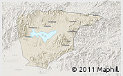 Shaded Relief 3D Map of Miyun, lighten
