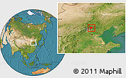 Satellite Location Map of Miyun