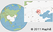 Savanna Style Location Map of Miyun, highlighted country