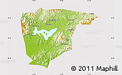 Physical Map of Miyun, cropped outside