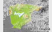 Physical Map of Miyun, desaturated