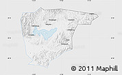 Silver Style Map of Miyun, single color outside