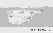 Gray Panoramic Map of Miyun, single color outside