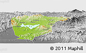 Physical Panoramic Map of Miyun, desaturated