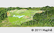 Physical Panoramic Map of Miyun, satellite outside