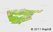 Physical Panoramic Map of Miyun, single color outside