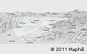 Silver Style Panoramic Map of Miyun