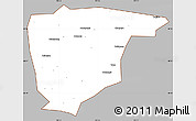 Gray Simple Map of Miyun, cropped outside