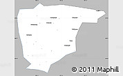 Gray Simple Map of Miyun, single color outside