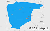 Political Simple Map of Miyun, single color outside, borders and labels