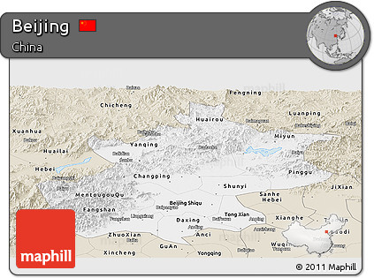 Classic Style Panoramic Map of Beijing