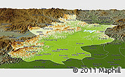 Physical Panoramic Map of Beijing, darken