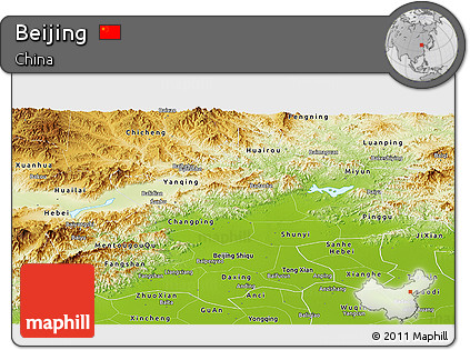 Physical Panoramic Map of Beijing