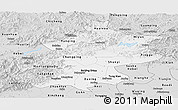 Silver Style Panoramic Map of Beijing