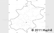 Blank Simple Map of Beijing, cropped outside, no labels