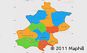 Political Simple Map of Beijing, cropped outside