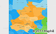 Political Shades Simple Map of Beijing