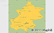 Savanna Style Simple Map of Beijing, single color outside