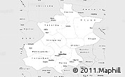 Silver Style Simple Map of Beijing