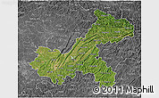 Satellite 3D Map of Chongqing, desaturated