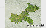 Satellite 3D Map of Chongqing, lighten