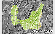 Physical 3D Map of Ba Xian, darken, desaturated