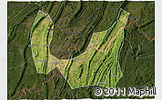 Satellite 3D Map of Ba Xian, darken