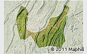 Satellite 3D Map of Ba Xian, lighten