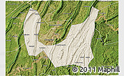 Shaded Relief 3D Map of Ba Xian, satellite outside
