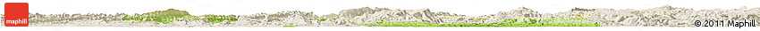 Physical Horizon Map of Ba Xian, shaded relief outside