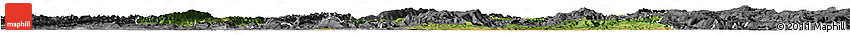 Satellite Horizon Map of Ba Xian, desaturated